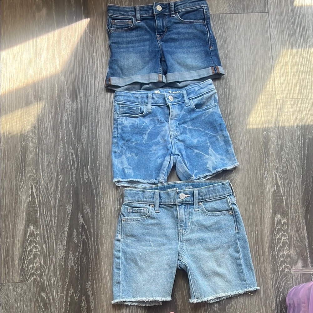 3/Bundle GAP Kids Denim Shorts - Blue & Old Navy Bermuda High-Rise shorts